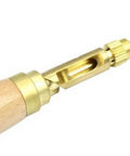 Adjustable Hole Punch For Bookbinding And Crafts With Six Punch Sizes 1.5mm To 4mm Wood Handle Steel Brass Construction No Hammer Needed