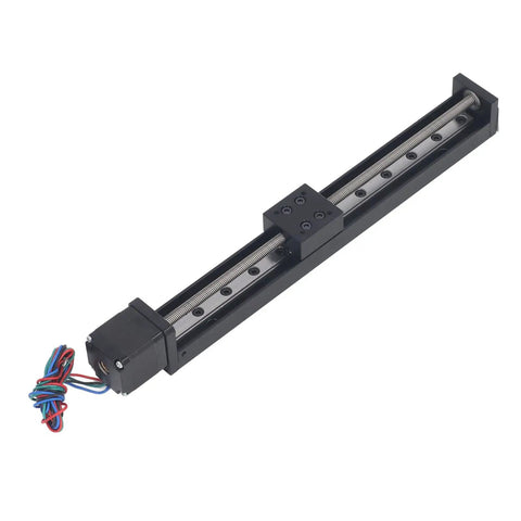 Heavy Duty Linear Slide Guide Rail Two Hundred Millimeter Electric Actuator Stage with wiring detail