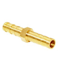 Brass Hose Barb Fitting Splicer Union Adapter One Quarter Inch To One Quarter Inch for Fuel Gas Water and Air Lines Pack of 12