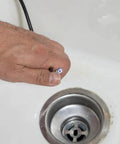 Replacement 5.5 mm 4.9 Foot Armored Waterproof Inspection Snake With LEDs for plumbers showing camera near sink drain
