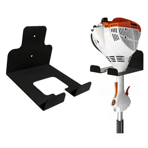 Sturdy Iron Tool Organizer With Anti Scratch Cradle For Weed Eater And Leaf Blower Handheld Tools In Orange Finish Rust Resistant