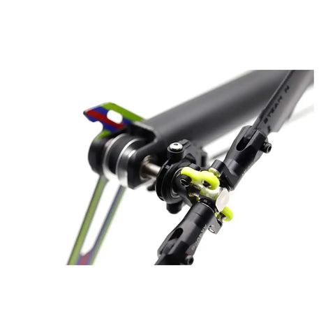 Close-up of rotor assembly from AK420 Pro Electric RC Helicopter Kit With Blades For Outdoor Flight Ready To Build Remote Control Aircraft