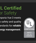 Commercial Three Phase Smart Energy Monitor With No Sweat Install Clamp Sensors Track Real Time Usage And Solar Net Metering For Dead Simple Business Power Tracking certificate showing UL safety certification.