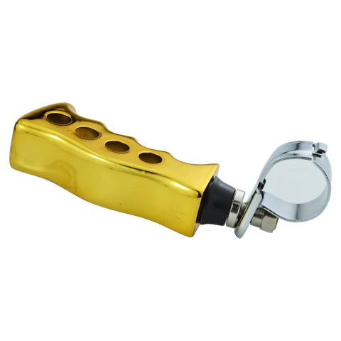 Grip Steering Wheel Spinner Knob Power Ball For Easy Turning In Manual Transmission Cars And Lawn Mowers Gold Finish