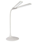 Dual Shade LED Desk Lamp With Three Color Temperature Modes, Auto Shutoff Timer, Adjustable Neck And Touch Activated Controls