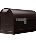 Northpointe Large Capacity Post Mount Mailbox in Galvanized Steel with Venetian Bronze Finish, side view