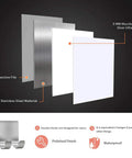 Layered view of Heavy Duty Stainless Razor Holder Hook Set 2 Pack Self Adhesive No Tools Needed No Drill Bathroom And Kitchen Organizer
