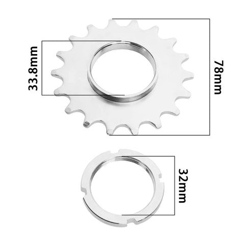 Fixed Gear Bike Sprocket 18T With Lock Ring For Single Speed Riders Heavy Duty Heat Treated No 45 Steel Cog Threaded Ring