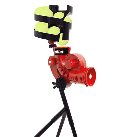 Lite baseball pitching machine part of Sandlot Four In One Home Batting Cage For Backyard Baseball Practice With Forty MPH Pitches