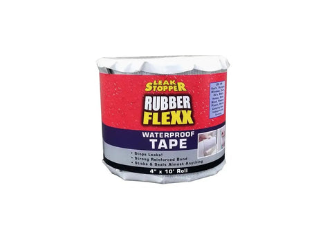 Seal Leaks Fast With A 4 Inch By 10 Foot Waterproof Tape Rubber Flexx For Roofs Gutters Windows And More It Sticks Like Crazy With Incredible Adhesion And Tough Durability White 1 Pack product shown in packaging