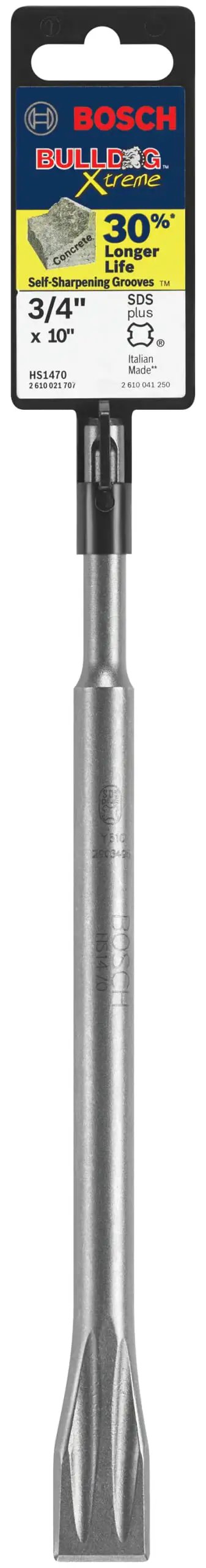 SDS Plus Viper Long Life Chisel For Rotary Hammers Self Sharpening Steel Bit With Power Ribs And Viper Teeth Faster Chipping Wide Hammer Compatibility Durable Construction For Demolition And Masonry Projects