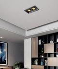 Six Pack Slick Adjustable Gimbal Eyeball Canless Downlight LED Dimmable Recessed Light 10W 14W 20W two head spotlight in ceiling.