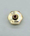 Top view of Ruby 0.195mm EDM Wire Guide Nozzle Tip For EDM Wire Cutting Machines Pro Grade Ultra Precision Wear Resistant