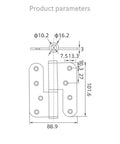 Heavy Duty Ball Bearing Cabinet Hinges Built Tough For Doors And Wood Furniture Runs Slick As Silk With Smooth Gliding Motion Silver 6 By 4 Inch round corner dimensions diagram.