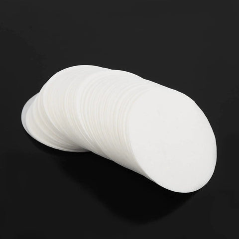 350 Count Eco Friendly Round Coffee Filter Papers For Coffee Makers With Original Taste Preservation stacked on dark background