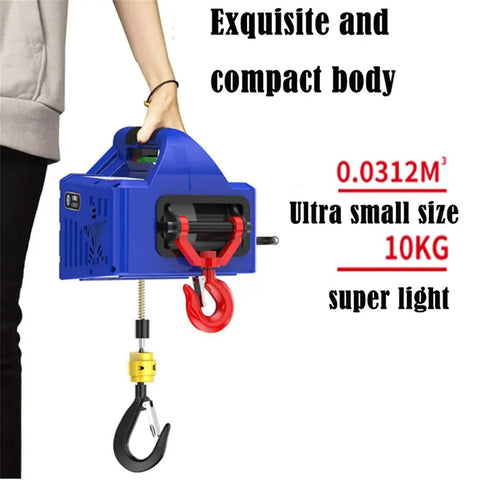 No Nonsense Electric Winch With Smart Remote Trigger And Auto Safety Cut Off, Beast Mode 1500 Watt Chain Hoist For Garage Ceiling Pulleys And Shop Floor Grinds