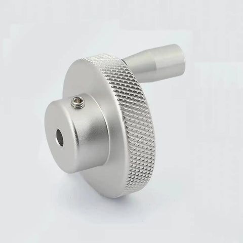Top Notch Aluminum Alloy Knurled Handwheel 80mm Outer Diameter For Machinists Rocker Style Machine Tool Adjustment With 8mm Hole Grip, silver
