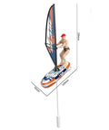 Mini 2.4G RC Sailboard With LED Lights Never Flip Design Dual Speed Modes Indoor Outdoor Water Boat For Adults