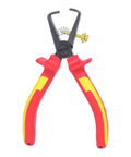 Heavy Duty VDE Wire Stripper With Locking Jaw And Ergotorque Grip 160 Millimeter German Steel showing ergonomic handles and locking mechanism.