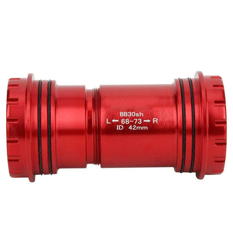 Red Screw In Threaded BB30 Bottom Bracket For 24 By 24mm Cranksets With 42mm Frame Shell Red Alloy Construction