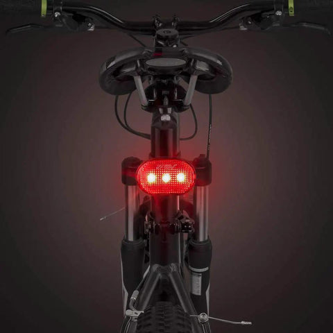 Power Packed Bike Light Set With 5 LED Front Headlight And 3 LED Taillight, Quick Release Mounts, Waterproof And Angle Adjustable, 30 To 40 Feet Beam For Night Riding, Three Modes On Each Light, Tool Free Install