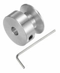 Aluminum Single Groove Pulley With 5mm Bore And 20mm Diameter Including Hex Wrench For Easy Setup. Ideal for compact belt drives.