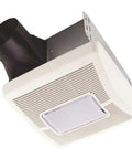 Ceiling-mounted A80L 80 CFM Single Speed Bath Exhaust Fan With Quiet 1.0 Sones And Built In Light Kit White Energy Efficient Vent