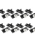8 Pairs Black Carbon Steel Sliding Door Wheels For Closets And Wardrobes Rock Solid Heavy Duty cabinet pulleys with black plates.