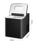 Portable Countertop Ice Maker Machine 11kg Black Electric Nugget Ice Maker With Auto Clean And Big View Window open lid showing ice tray.