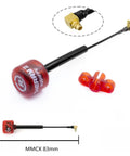 Cherry2 5.8G FPV Antenna MMCX RHCP 83mm For FPV Quadcopter Racing Drone, red design, laser metallized cherry elements.