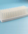 Heavy Duty Fiberglass Reinforced Plastic Test Tube Rack 102 Well Drying Stand Autoclavable White Benchtop Organizer