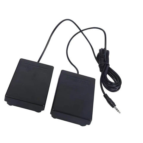 Roll Up Drum Pedal Replacement For Electronic Drum Practice Pads with 61.6 Inch Cable Dual Black Pedals