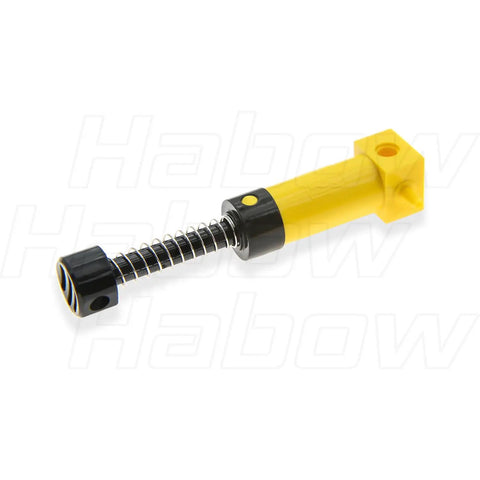 Yellow pneumatic cylinder from Pneumatic Technic Parts Kit For Lego Builders 19Pcs