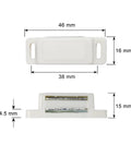 Magnetic Cabinet Latch White Plastic 4 Pack for Kitchen Cupboards and Furniture Easy Install Magnetic Door Catch dimensions