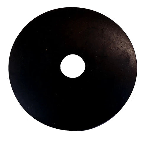 Round black rubber adapter for Universal 2 Quart Power Brake Bleeder Kit, designed for brake fluid flushing, 3-inch diameter.