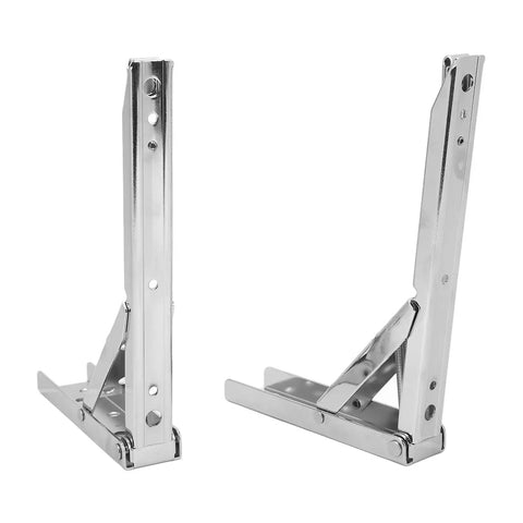 8 Inch Folding Shelf Bracket Wall Mount Heavy Duty Maximum Load 45Kg Cold Rolled Steel Collapsible Shelf Support