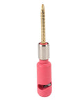 Power Assisted Electric Wire Stripper For 2.5mm Cable with pink handle and gold hex bit for quick wire stripping.