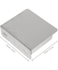 Ultra Rigid Badass Stainless Steel EV Charger Weatherproof Shell, square design, 15x13 cm, for outdoor charging protection.