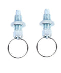 Heavy Duty Galvanized Carbon Steel Indexing Plunger With Pull Ring Lock Pin for secure assembly line work, M6 to M16 sizes.