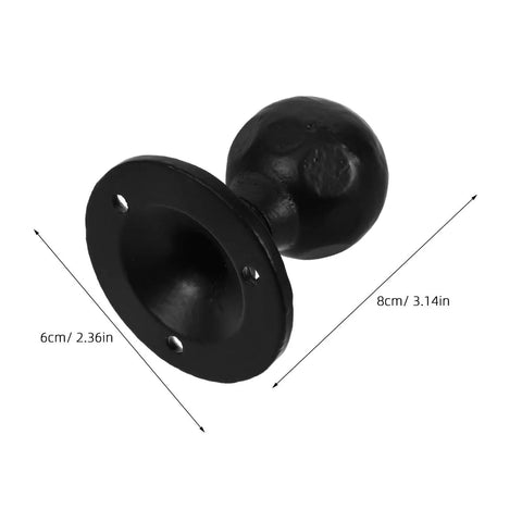Two Pack Black Cast Iron Barn Door Handles With Vintage Distressed Texture Tough As Nails Heavy Duty Round Pulls For Shed Doors