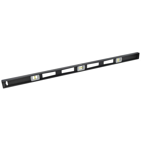 Magnetic 36 Inch Professional Aluminum Level With Heavy Duty Frame Pro Grade Carpenter Tool In Yellow And Black Hands Free Use On Ferrous Surfaces