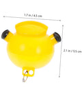 Yellow portable whistle from Two Pack Portable Three Tone Pigeon Training Whistles For Communication And Outdoor Loft Training Bird Supplies Compact 2.16 By 2.16 By 1.77 Inches Great For Loft Runouts And Field Sessions with measurements shown