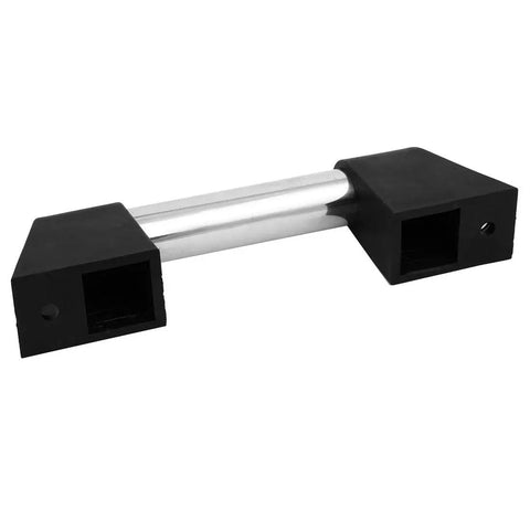 Heavy Duty Nylon Base Machine Pull Handle Grip Black Round Bar Cabinet Lever With Kickass Rock Solid Build For Industrial Drawers Workshop Essentials Nine Inch Center Spread Hardware