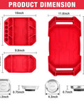 5-Piece Non-Slip Tool Tray Set With Silicone Tool Mats And Magnetic Parts Trays for garage organization, various dimensions shown