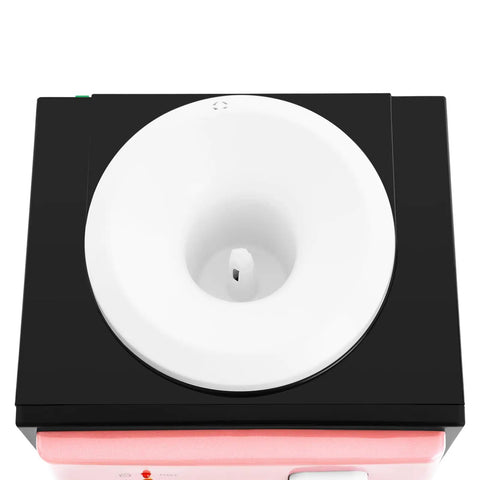 Top view of Hot And Cold Countertop Water Dispenser For 1-5 Gallon Bottles With Top Loading Design, Desktop Electric Water Cooler With Removable Drip Tray For Home Office Use Pink