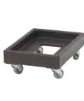 Top Shelf Workhorse Milk Crate Dolly Cart Built Tough For Commercial Kitchen And Backroom Storage Moving Up To 350 Lb Load, sturdy black plastic cart with wheels.