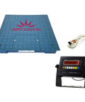 Heavy Duty Warehouse Floor Scale, 24X24 Pallet Platform, digital shipping weighing station with steel deck and display.