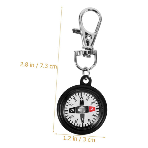 Compact Hiking Compass Keychain With Snap Hook Lightweight Plastic Pocket Compass For Camping And Outdoor Climbing Supplies