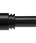 Close-up of Extra Long Black Curtain Rod 240 Inches Heavy Duty 1 Inch Metal Drapery Rod, showing end cap and seamless finish.