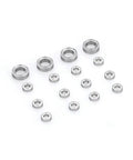 16Pcs Steel Bearing RC Upgrade Kit For C14 C24 B36 D90 MN90 MN99S Models, arranged on white background